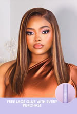 Bone Straight Vietnamese 5x5 Lace Wig Straight Col Piano Brown 16 Inch