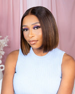 Bone Straight Vietnamese 5x5 Lace Wig – Piano Brown 10"