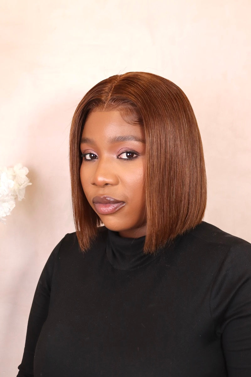 Cambodian 13x4 Lace Frontal Wig Straight - Col 4 - 10"