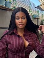 LEBO - Peruvian Lace Front Kinky Straight Wig