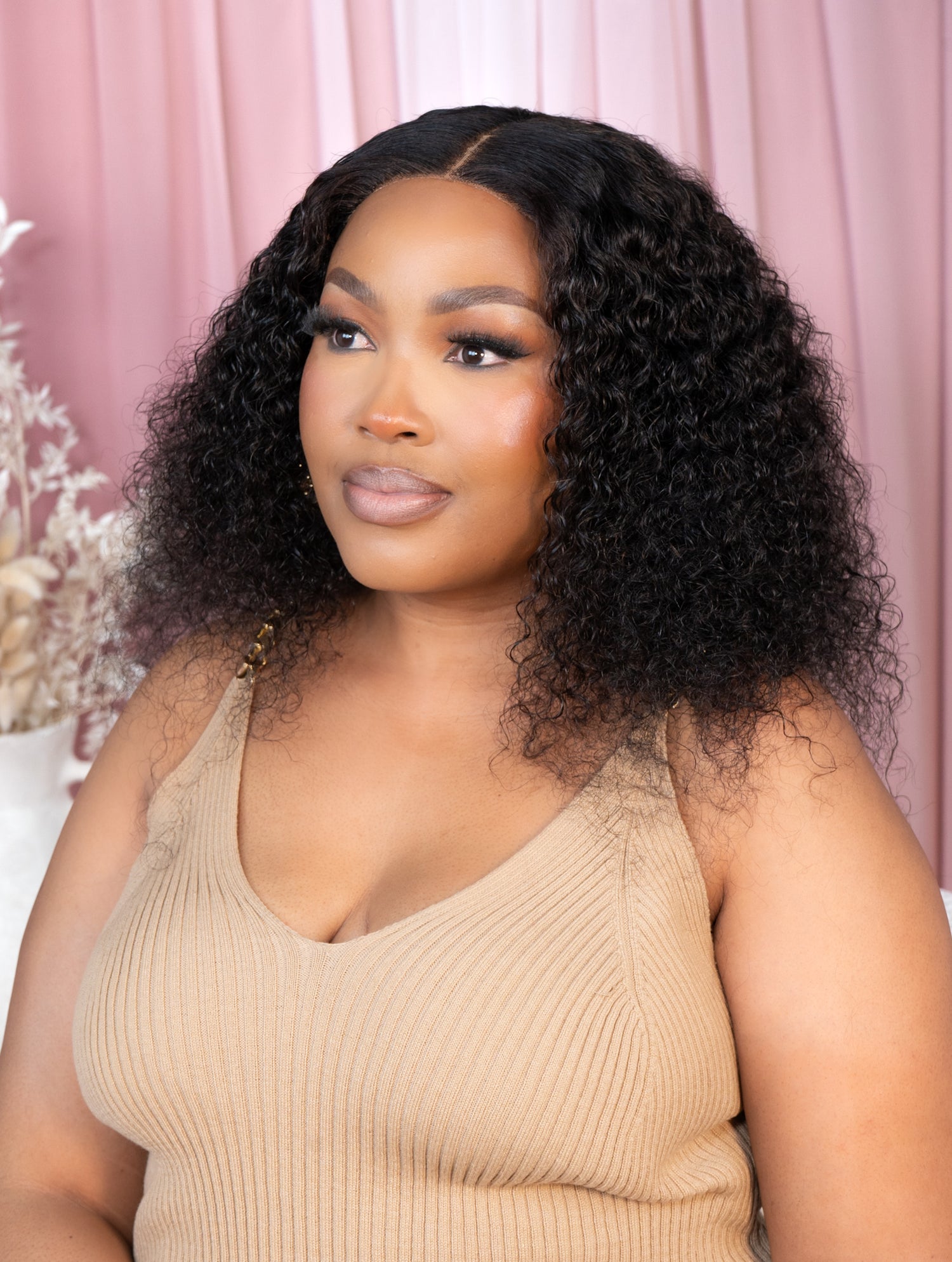 KATLEGO - Jerry Curl Brazilian 4x4 Lace Wig