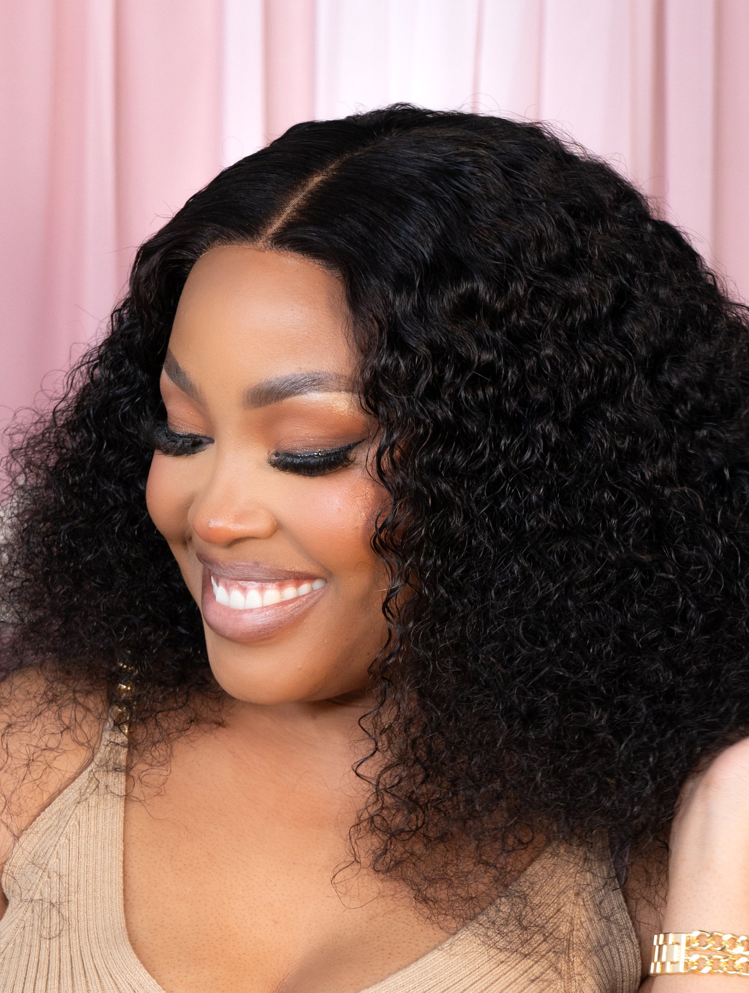 KATLEGO - Jerry Curl Brazilian 4x4 Lace Wig