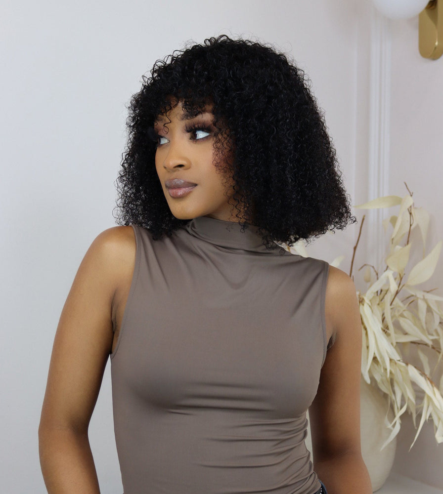 
                  
                    CHERRY- Brazilian Fringe Bob - Kinky Curl- 1B
                  
                