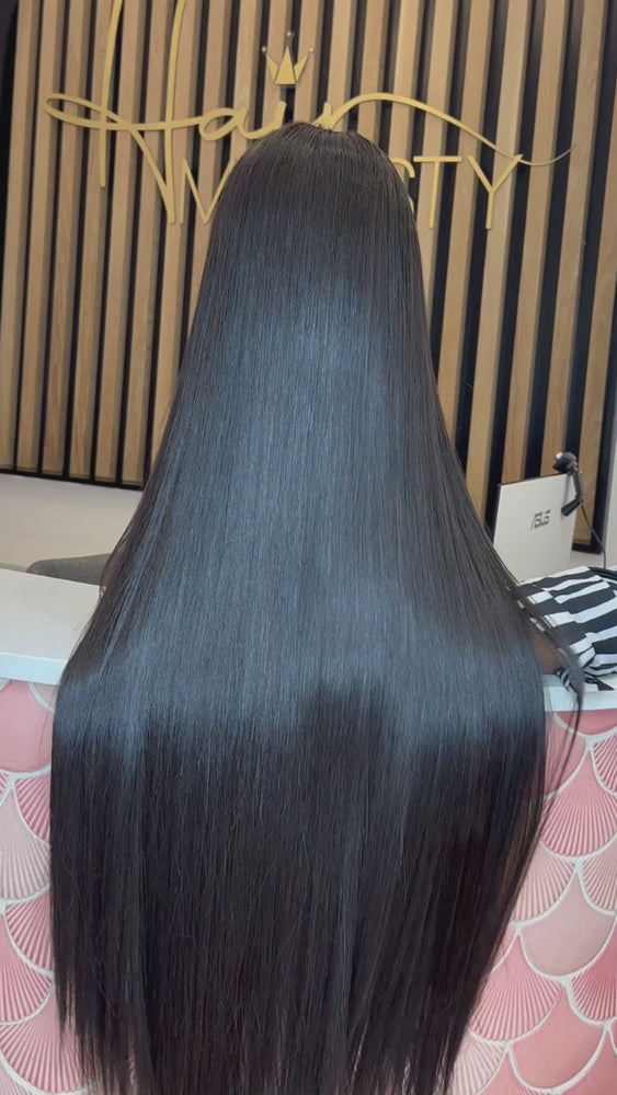 
                  
                    Load and play video in Gallery viewer, QUEEN Z - Vietnamese Double Drawn - 2x6 Lace Wig
                  
                