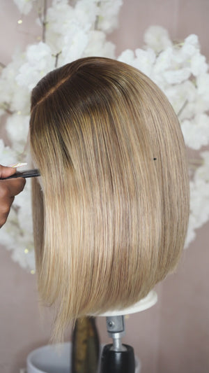 
                  
                    Load and play video in Gallery viewer, PRE-ORDER - Mandisa - Peruvian 13x4 Lace Frontal Wig - T311 - 10&amp;quot;
                  
                