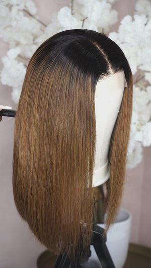 
                  
                    Load and play video in Gallery viewer, PRE-ORDER - NEO - HD Peruvian 4x4 Lace Wig - 1B/30 - 14&amp;quot;
                  
                